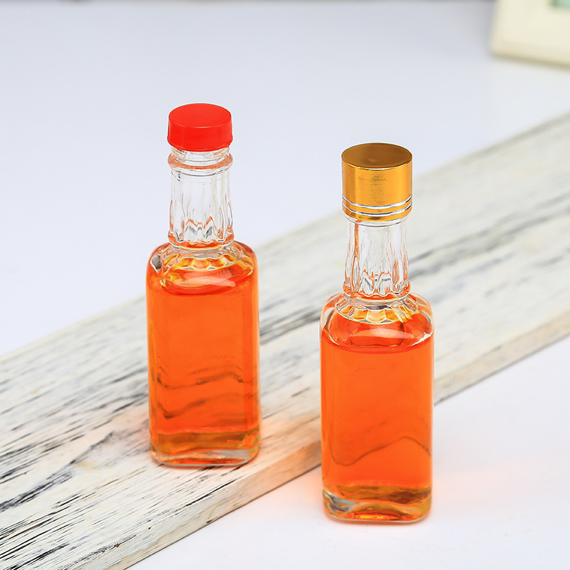 Wholesale Square 50ml Empty Bottle 5cl Mini Small Liquor Tequila Cocktail Glass Wine Bottle