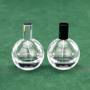 Wholesale Custom Ball Shape Empty Glass Perfume Bottle 75ml Clear frost round ball perfume bottle