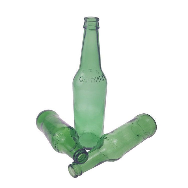 wholesale 250ml 330ml Empty green Round Beer glass Bottle/Soda Water Glass Bottle with Screw Cap