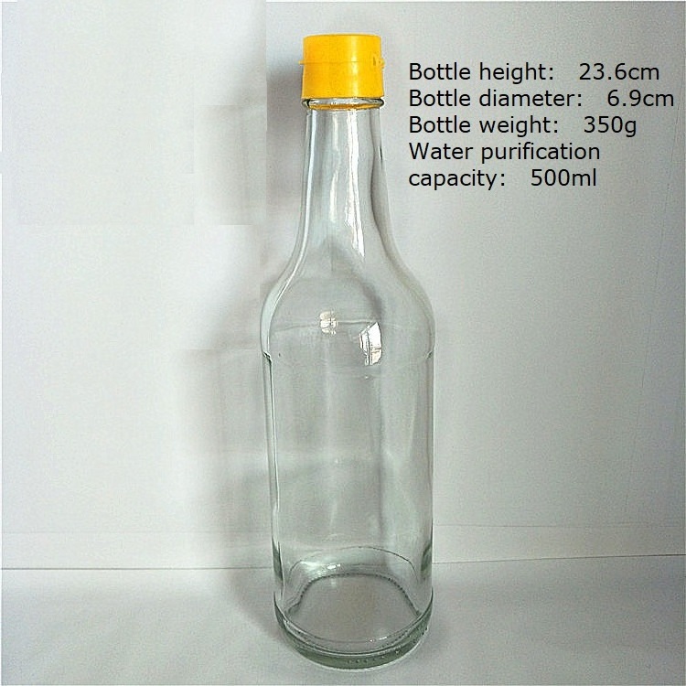 250ml 350ml 500ml Sesame Oil Glass Bottle with flip cap for soy sauce