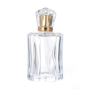 Fashion luxury Osmanthus peony pomegranate fragrance glass bottle perfume bottle with diamond shaped lid