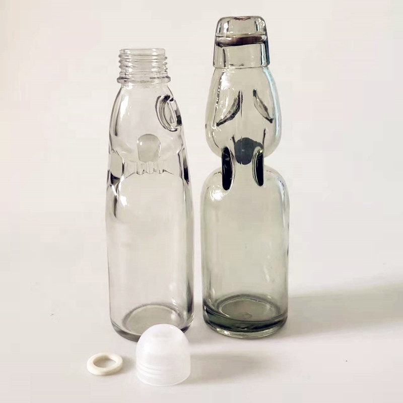 200 ml New Style Soda Carbonated Drink Glass Bottle with Marble Lid