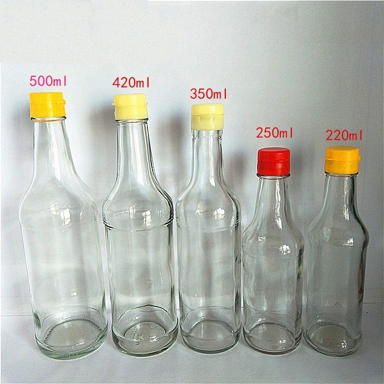 250ml 350ml 500ml Sesame Oil Glass Bottle with flip cap for soy sauce