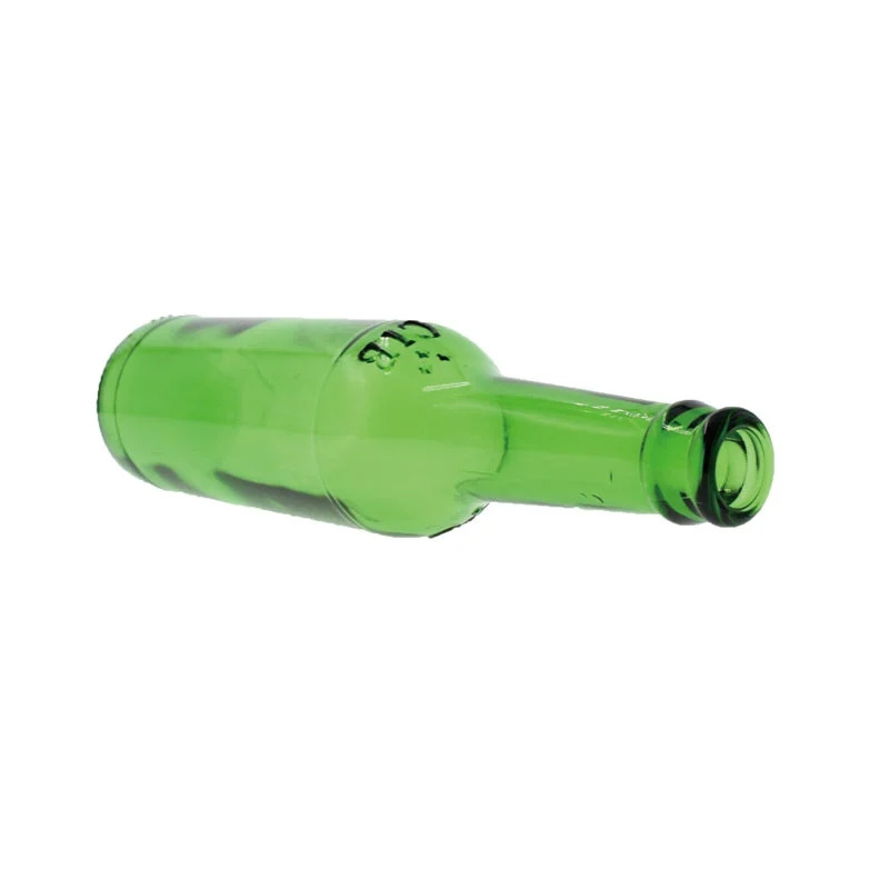 wholesale 250ml 330ml Empty green Round Beer glass Bottle/Soda Water Glass Bottle with Screw Cap