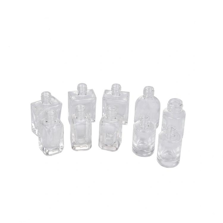 12ml Rectangle Shape Custom Made Empty Nail Polish Glass Bottle Design