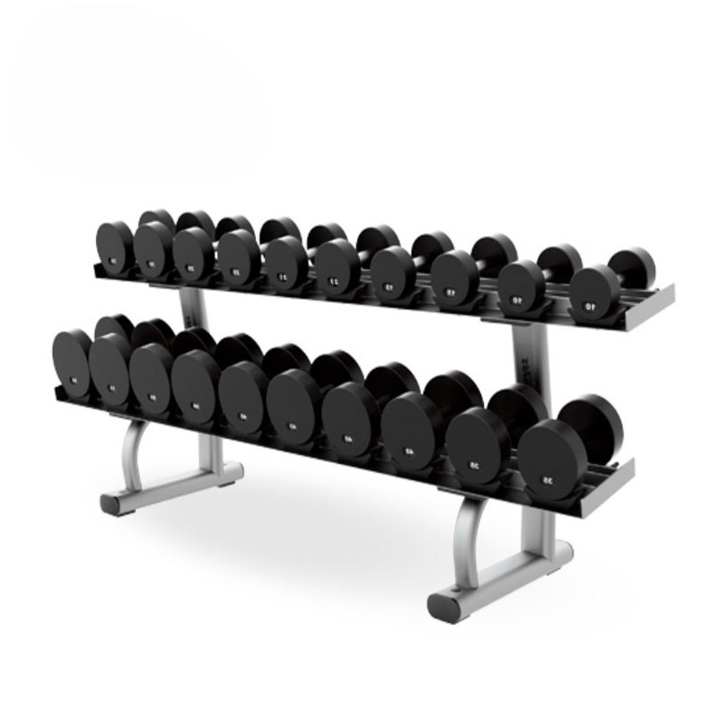 Wholesale Gym Dumbbell Set Rack Stand Weight Lifting Fitness Exercise dumbbell racks 2 Tiers Dumbbell Rack