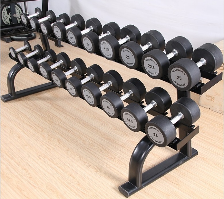 Wholesale Gym Dumbbell Set Rack Stand Weight Lifting Fitness Exercise dumbbell racks 2 Tiers Dumbbell Rack