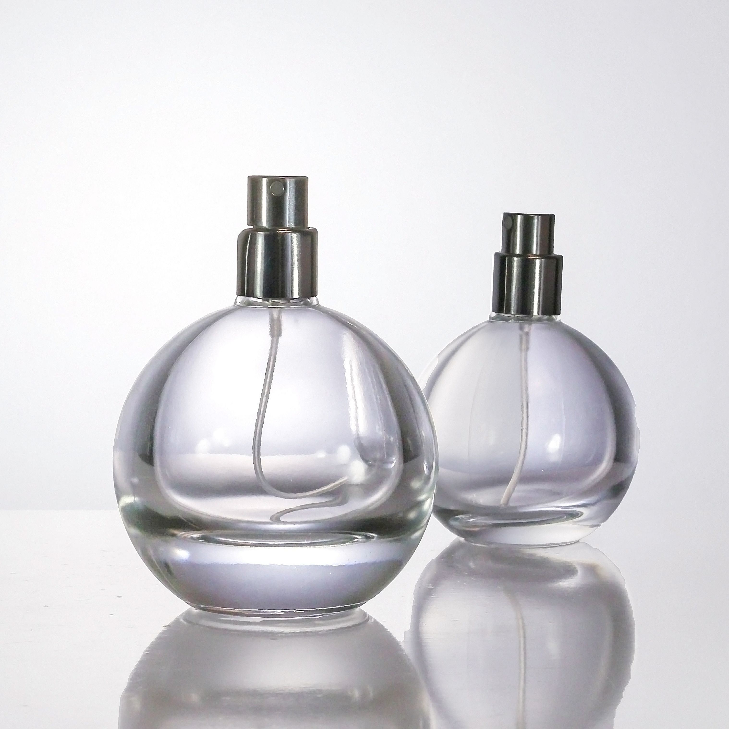 Unique Round Sphere Shaped Trigger Spray Bottle Luxury Modern Perfume Bottle with SPHERICAL CAP