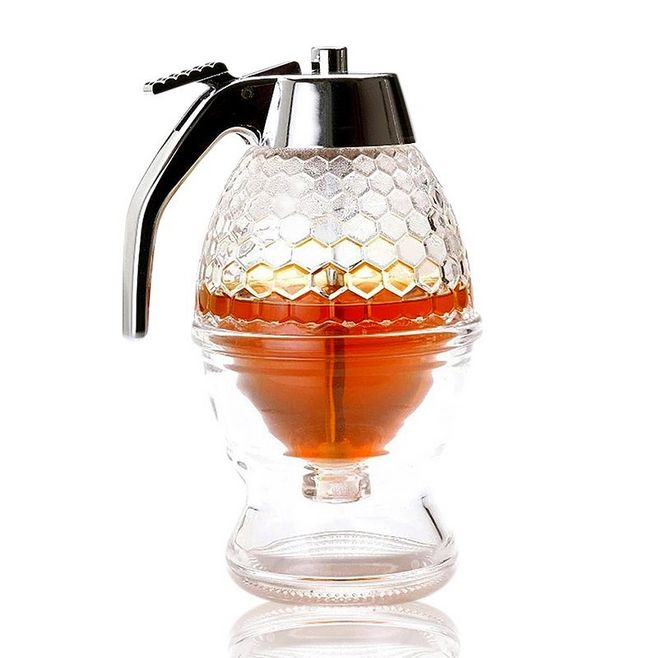 200ML Drip Honey And Syrup Dispenser Portable Juice Bee Storage Pot Drip bottle acrylic honey dispenser