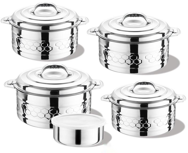 High Quality Double Wall Stainless Steel Insulated Food Warmer Hot Food Warmer Thermo Casserole Pot