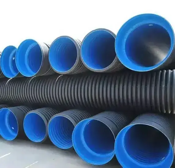 110mm-800mm Plastic Black Polyethylene Drainage Culvert Hdpe Double Wall Corrugated Pipe