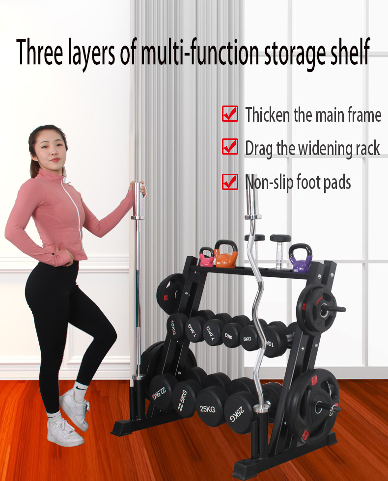 Fitness Equipment Gym Training Storage Rack  Commercial Kettlebell Barbell Weight Stand Dumbbell Rack