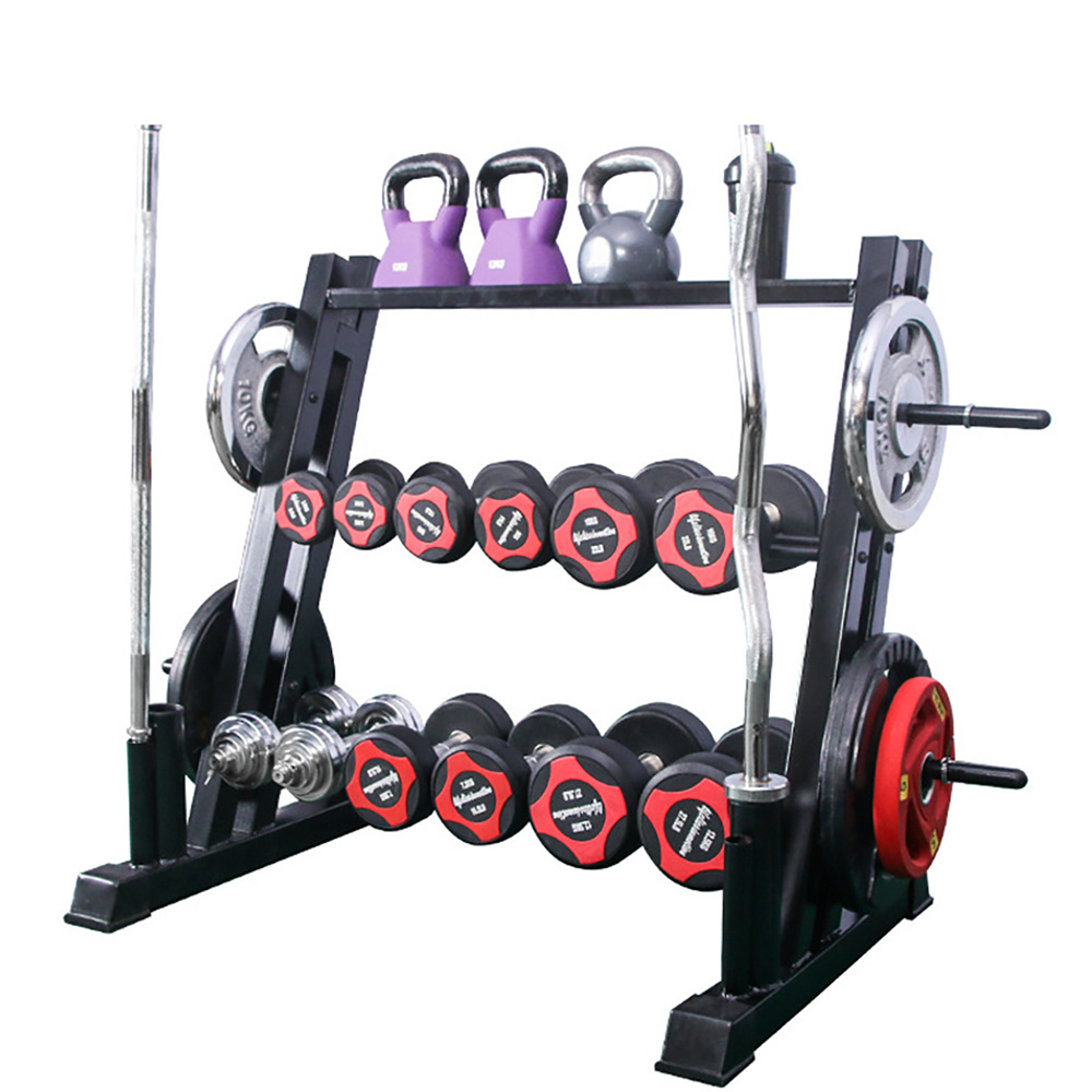 Fitness Equipment Gym Training Storage Rack  Commercial Kettlebell Barbell Weight Stand Dumbbell Rack