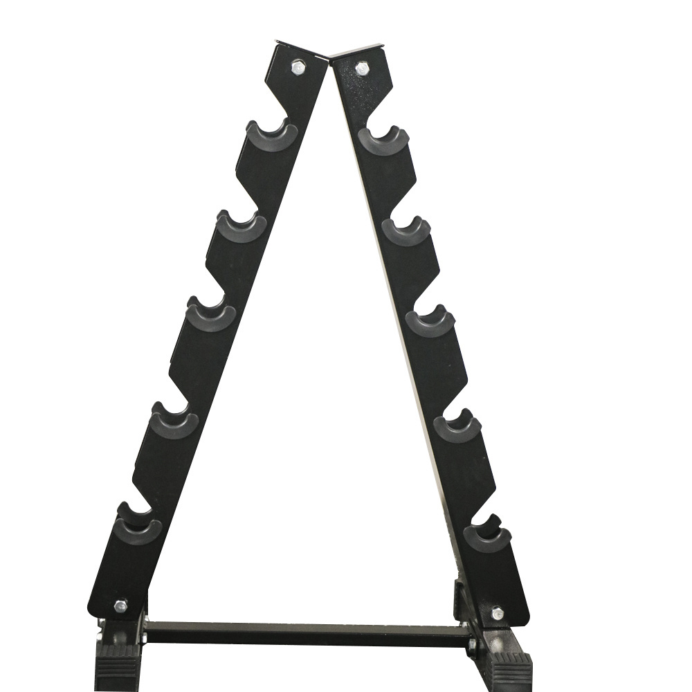 Small storage rack dumbbell  5 set pair triangle hex dumbbell small storage rack stand vertical Gym Dumbbell Set With Rack