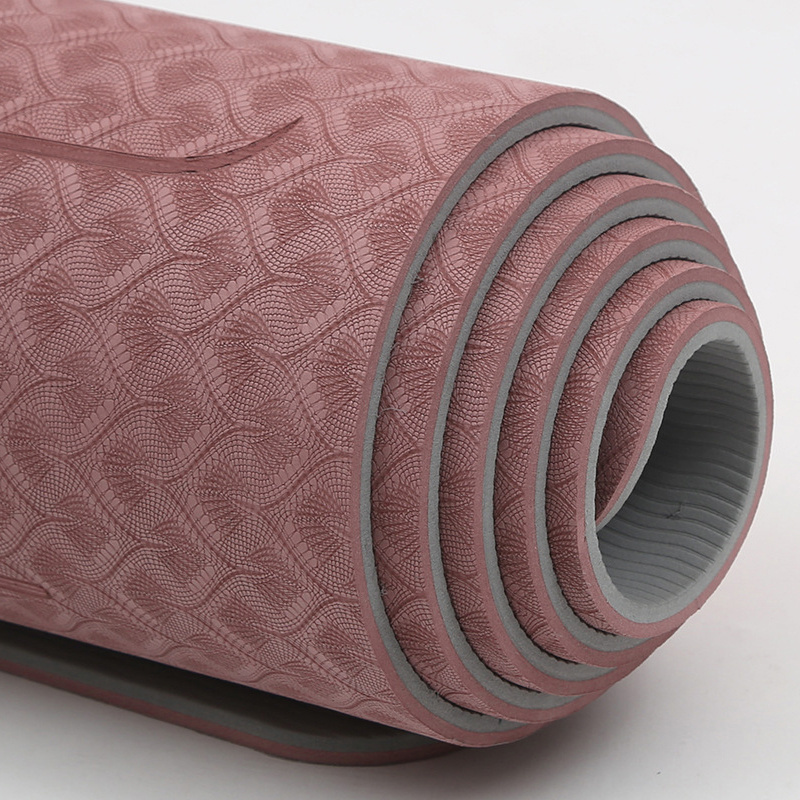 Factory direct sale Yoga non-slip dual-layer mats TPE composite material for home yoga sports