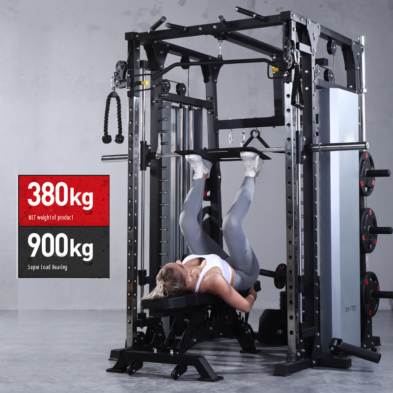 Cheap YS Home gym Smith Machine with pulley system gym squat rack pull up bar upper body strength training equipment