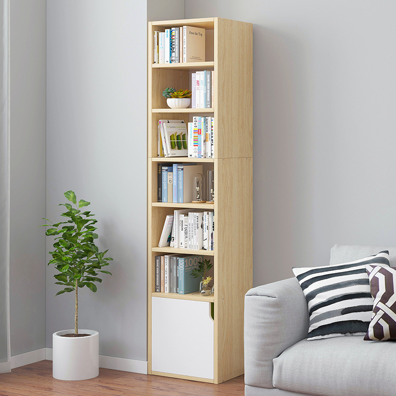 Modern Tier Bookshelf Four Cube Storage Racks and Units White Bookcase Wooden Display Shelf Unit