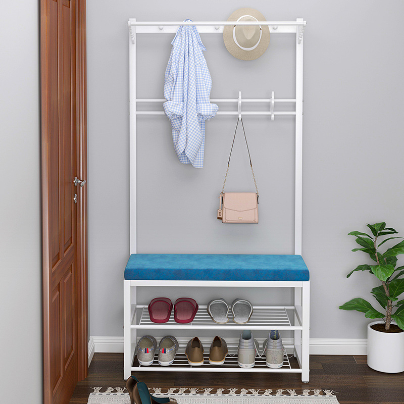 Shoe changing stool, coat rack, integrated door simple entry storage cabinet