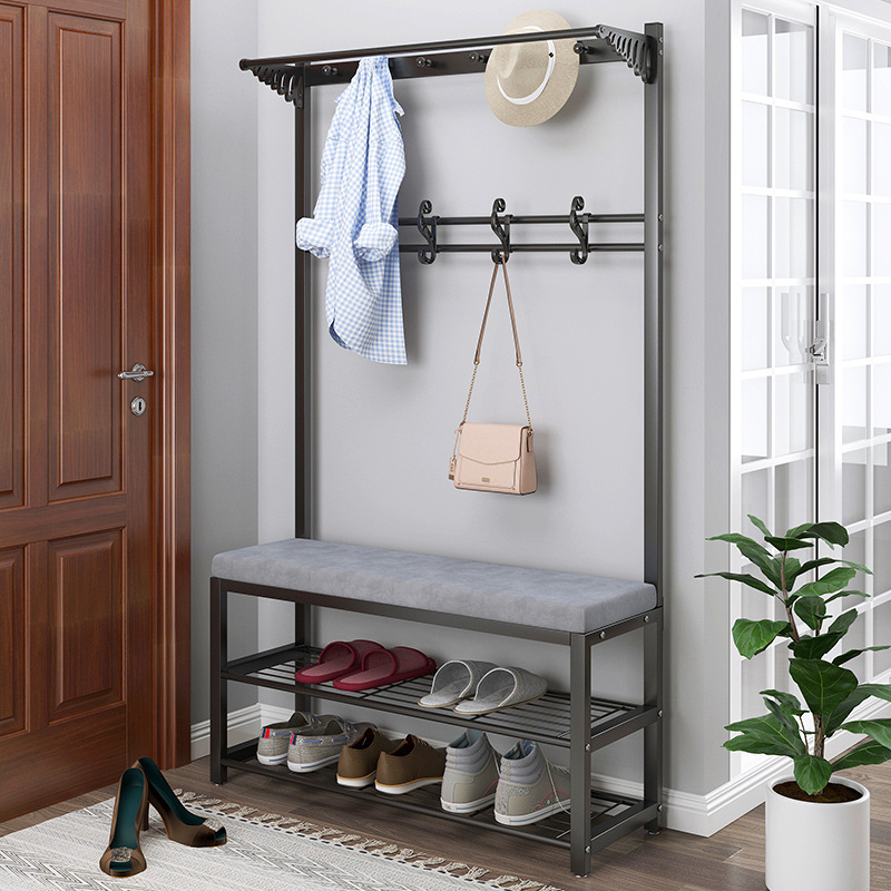 Shoe changing stool, coat rack, integrated door simple entry storage cabinet