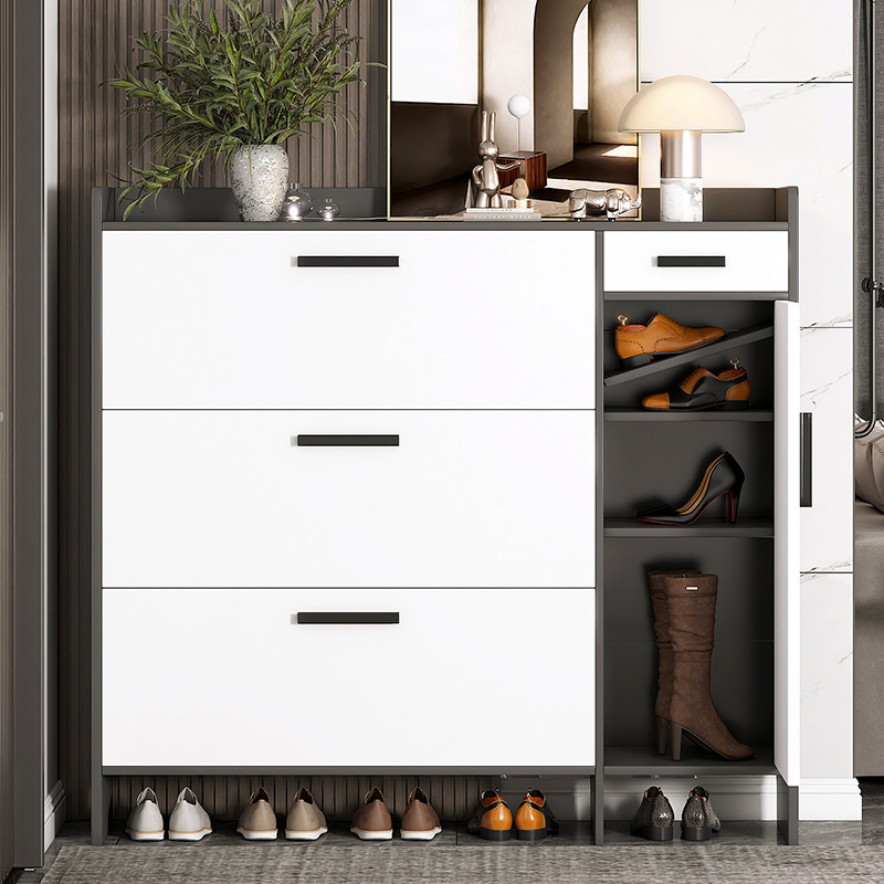 Light luxury home ultra-thin shoe cabinet with drawer porch.