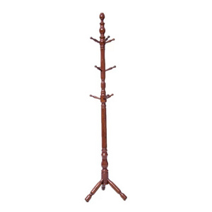 Chinese solid wood coat hanger Floor stand Living room vertical clothes rack