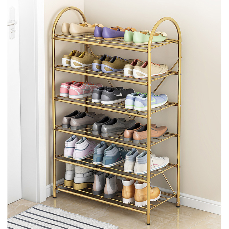 Shoe rack simple doorway household indoor light luxury storage small multi-layer dust-proof rack shoe cabinet