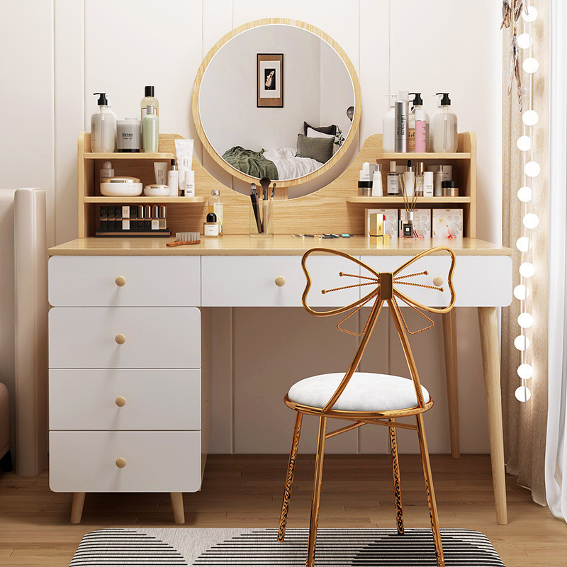 Dressing table home bedroom small apartment simple dressing table small nordic light luxury makeup table