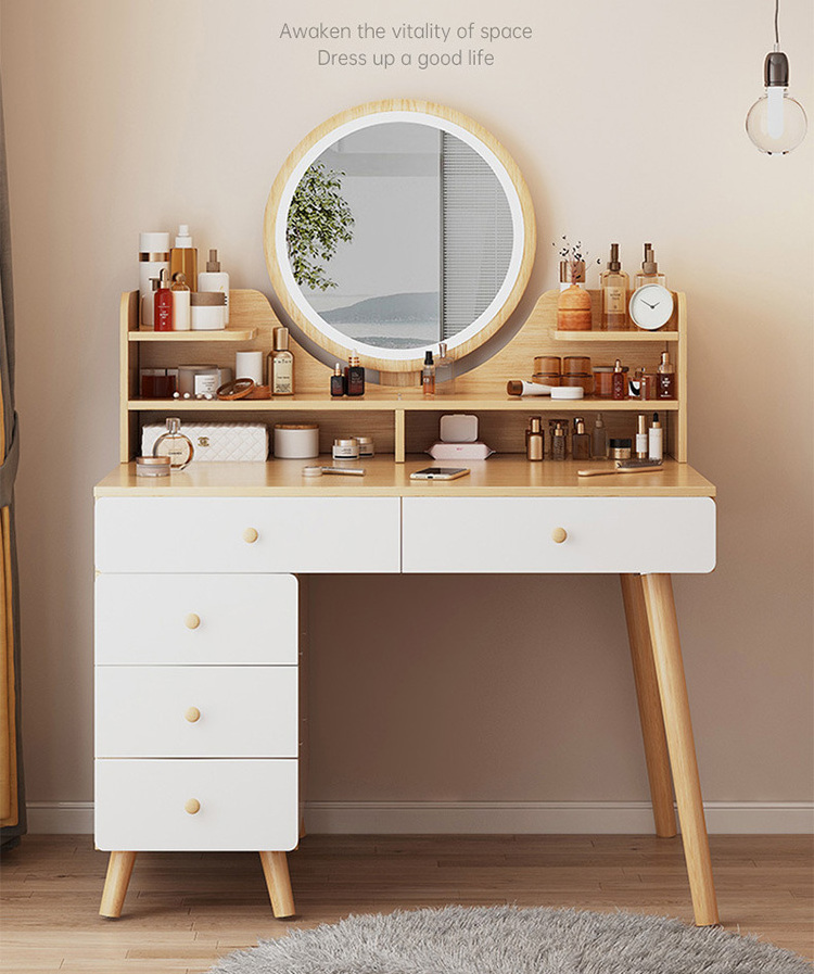 Dressing table home bedroom small apartment simple dressing table small nordic light luxury makeup table