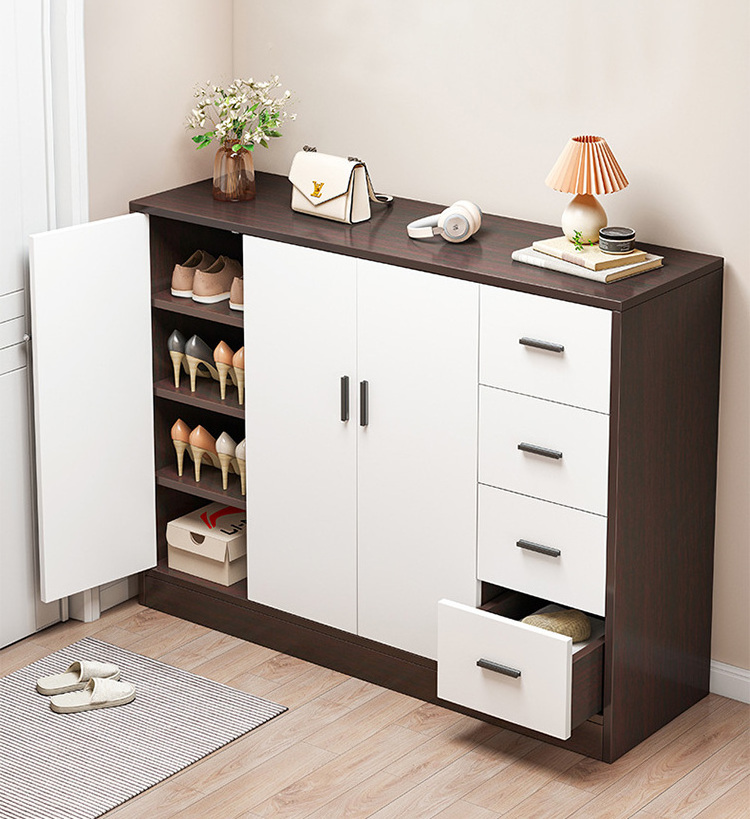 Large-capacity shoe cabinet, simple and modern storage cabinet outside the door of economical household