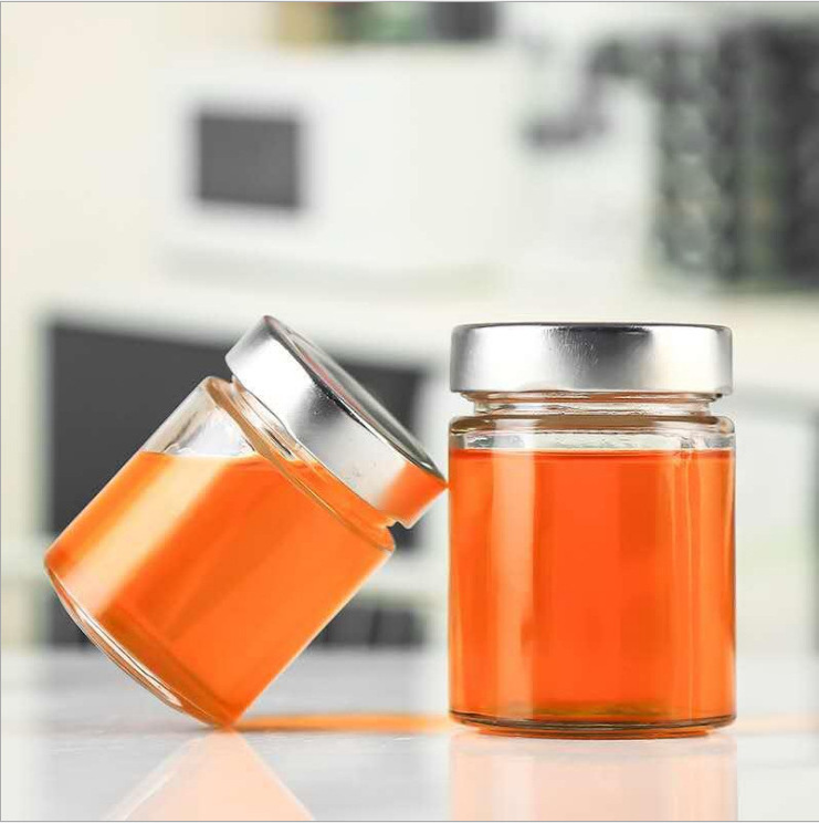 Food Grade Heat Resistant High Lid Round Jar Glass Bottle Chilli Oil Pickles 100ml 140ml 180ml 200ml 220ml 280ml Thick Jar