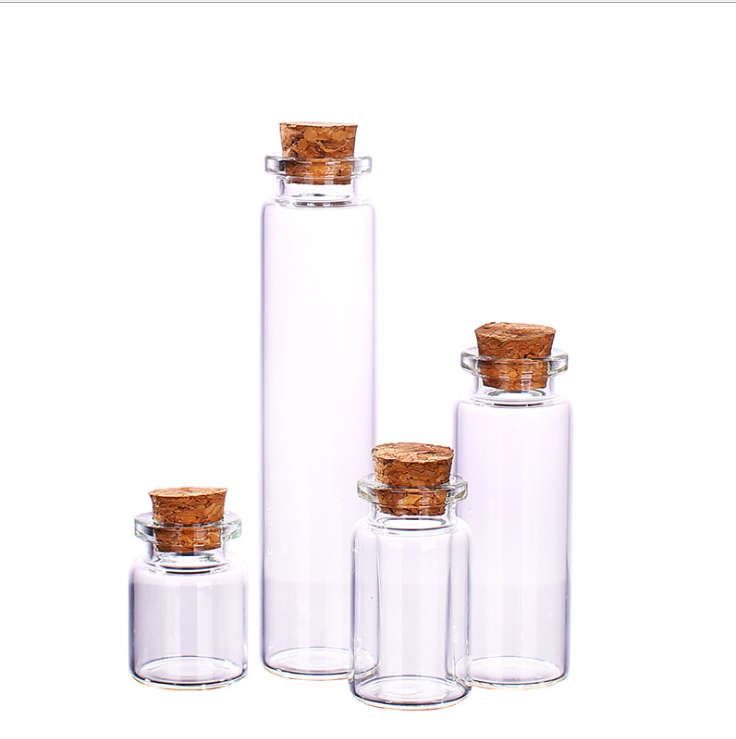 30ml Glass Bottles Apothecary Potion Liquid Medicine Bottles with Silicone Rubber Cap Stopper