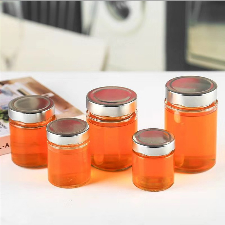 Food Grade Heat Resistant High Lid Round Jar Glass Bottle Chilli Oil Pickles 100ml 140ml 180ml 200ml 220ml 280ml Thick Jar