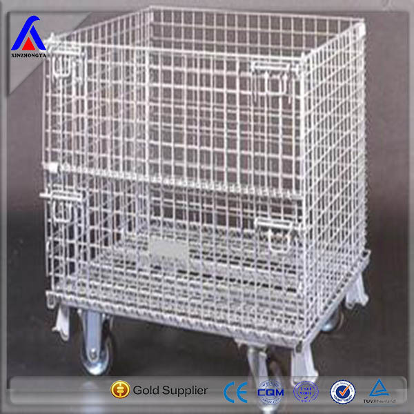 warehouse traditional mesh box wire cage metal bin storage cage-5 factory supplier