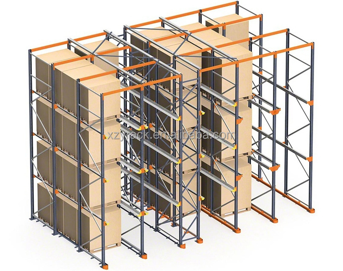 Factory Direct High Density Storage Rack Heavy Duty Drive In Pallet Racking System Double Deep Pallet Racks