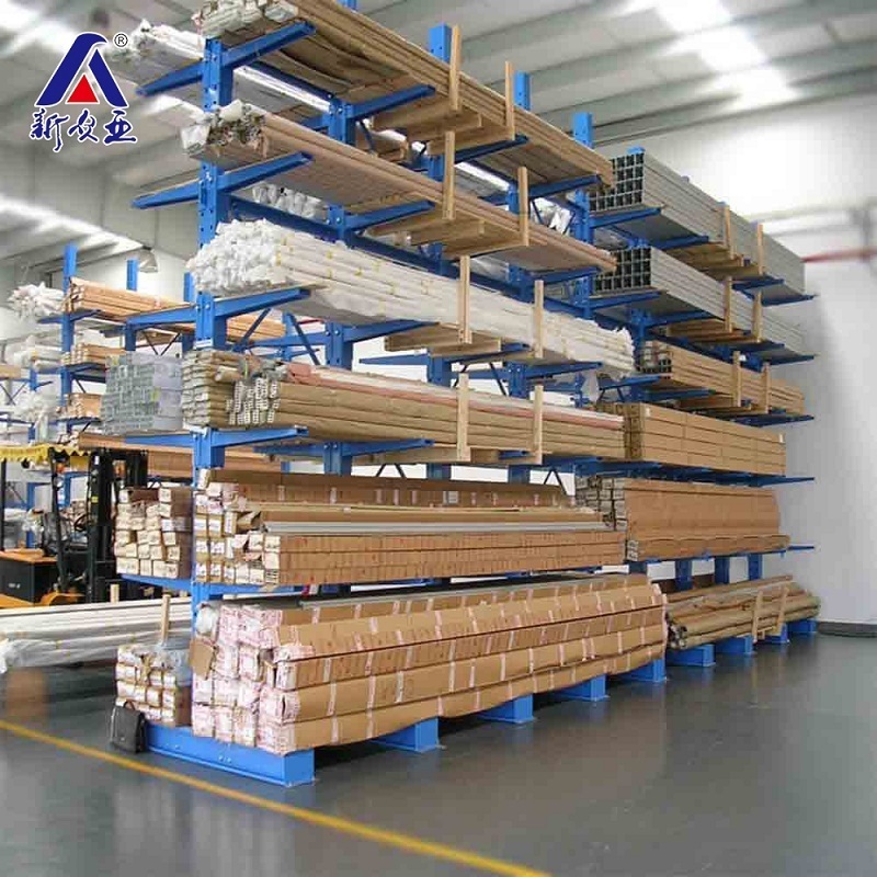 China Factory 3 Tiers Heavy Duty Stacking Timber Display Storage Holder Cantilever Rack