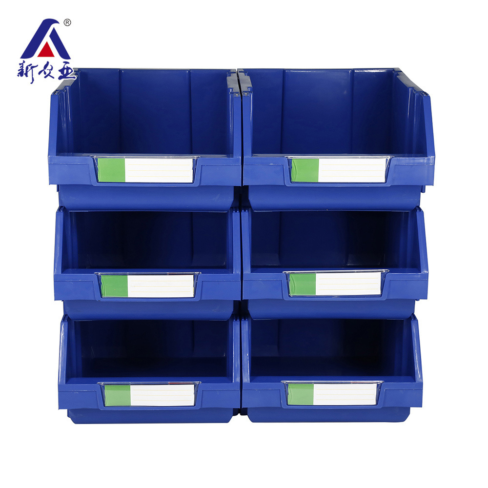 China supplier Blue Front Opening warehouse picking tool Organiser Parts Bin Boxes Plastic bins