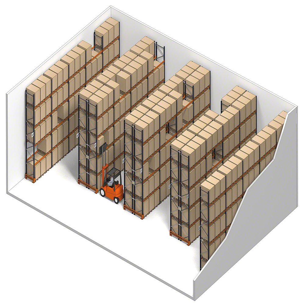 heavy duty double deep pallet storage shelves