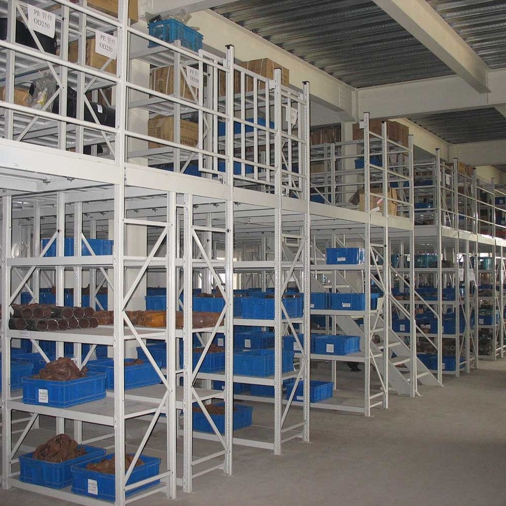 China industrial metal heavy duty warehouse rack supported steel mezzanine system warehouse storage racking shelf