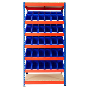 Chinese warehouse boltless medium duty small storage multi layer shelf rack unit supplier metal rivet shelves and racks