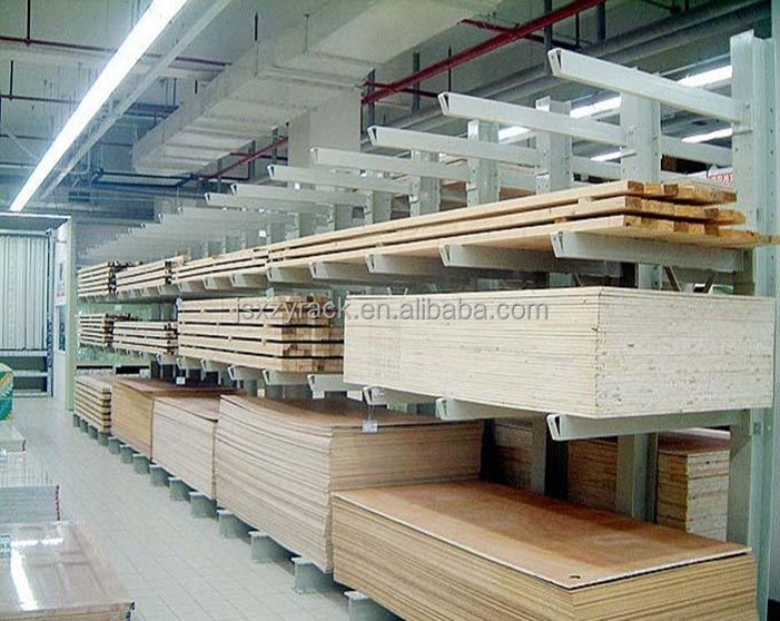 China Factory 3 Tiers Heavy Duty Stacking Timber Display Storage Holder Cantilever Rack