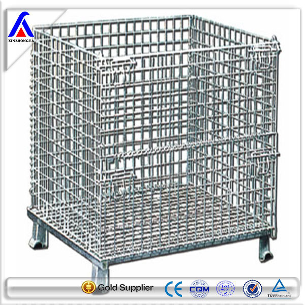 warehouse traditional mesh box wire cage metal bin storage cage-5 factory supplier