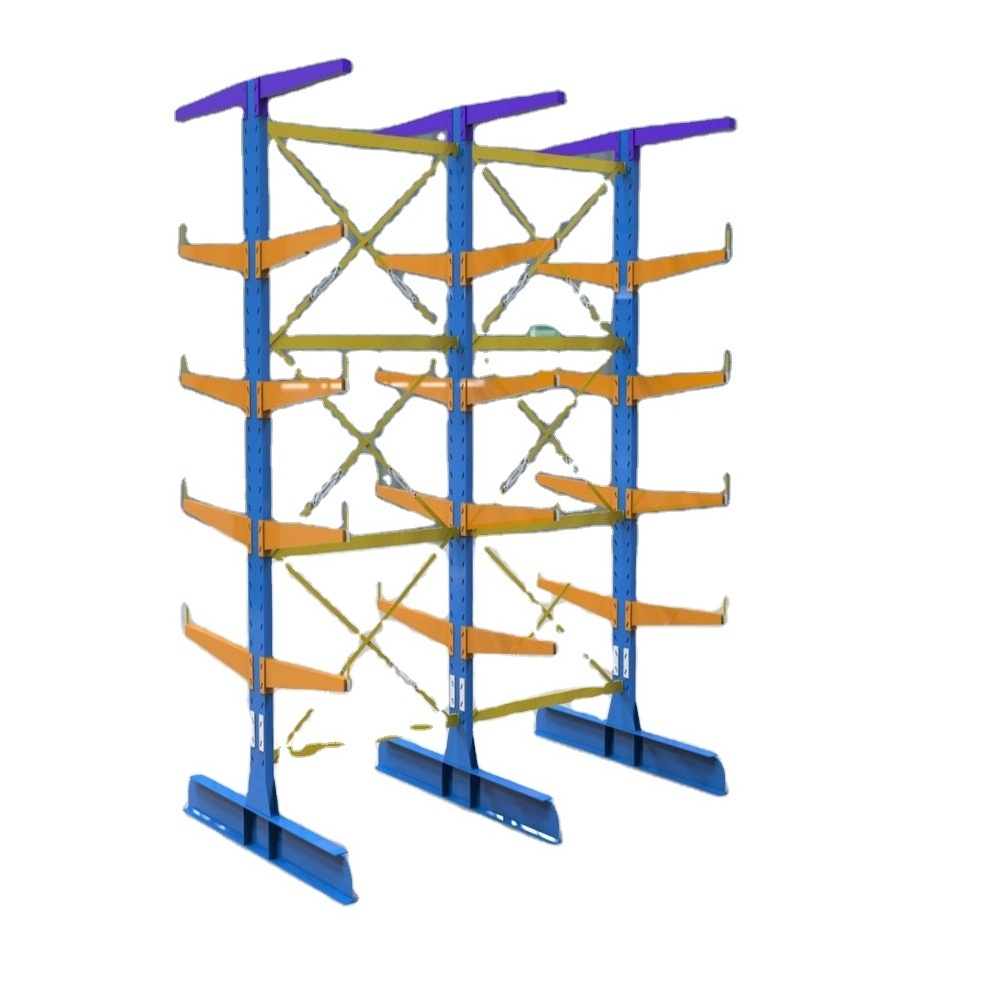 Outdoor q345 steel galvanized adjustable heavy duty cantilever racks shelf