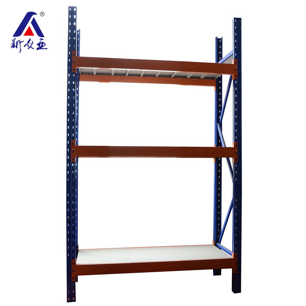 China supplier customized 4 levels warehouse storage long span metal shelving rack unit