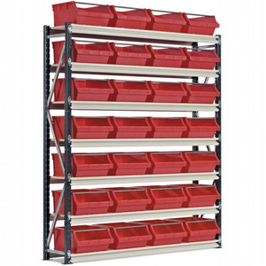 long span metal garage plastic bin box storage shelf