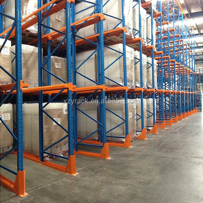 Factory Direct High Density Storage Rack Heavy Duty Drive In Pallet Racking System Double Deep Pallet Racks