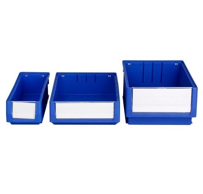 Plastic shelf bin stackable  bin divisible storage bins