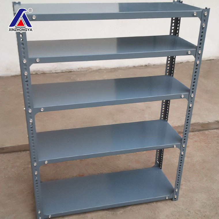 China manufacturer 6 tiers warehouse shelf light duty bolted slotted angle shelving rack unit metal storage shelves and racks