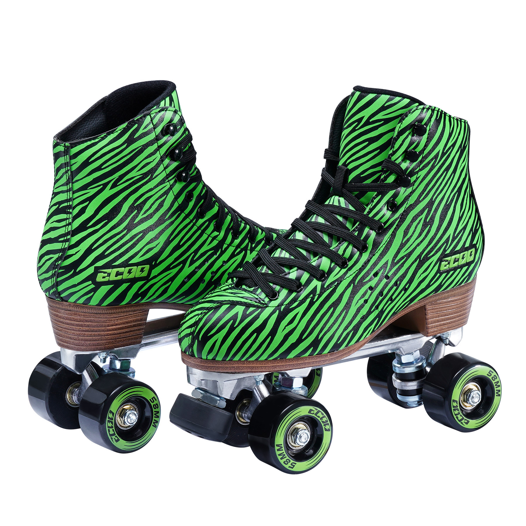 MICROFIBER LEATHER 4 WHEELS ROLLER SKATES FOR RENTAL