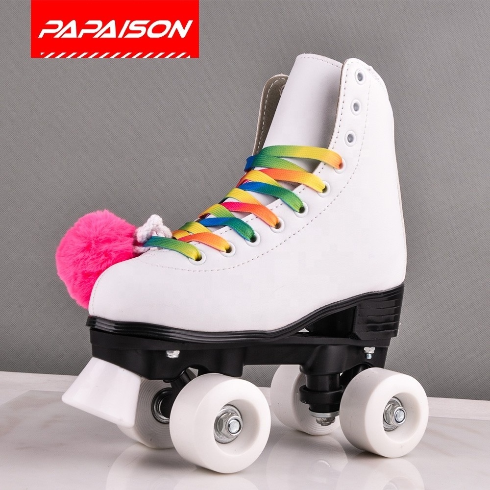 Customizable designed 4 wheels patine quad roller skates paten quad skate colorful  roller skate