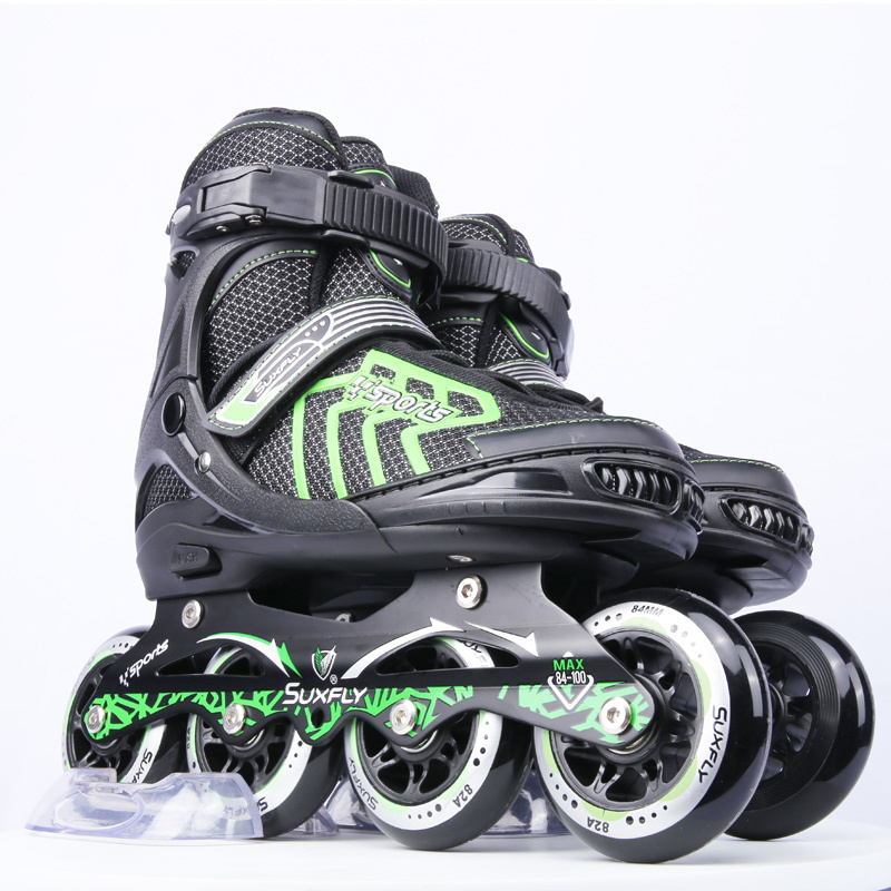 4 big PU rubber tire  Wheels  Roller  Inline Skates free style skates in stock